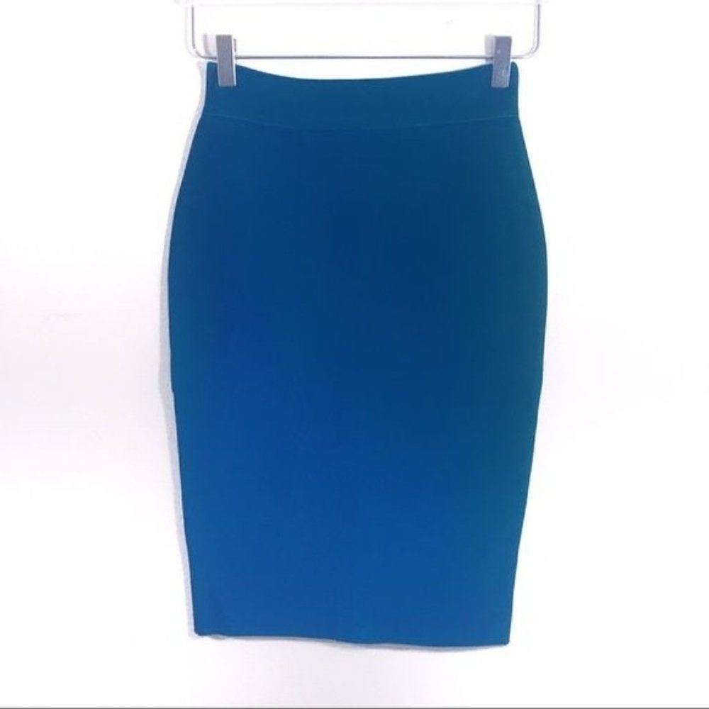 Bandage Stretch Fitted Pencil Skirt in Teal Size Small NWOT